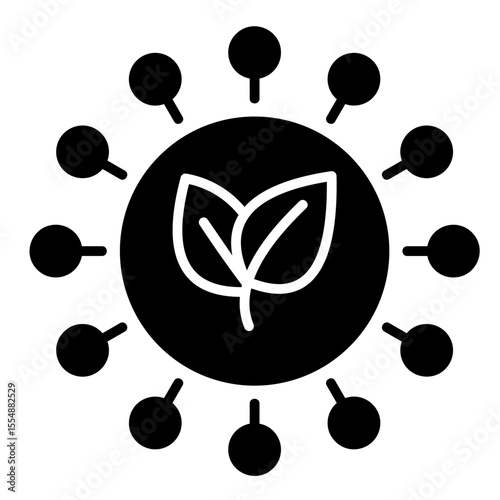 Sustainable Value Chain  Icon Element For Design	