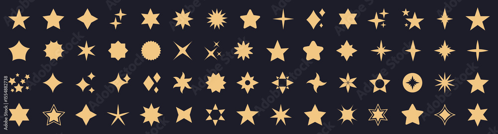 Star icon collection. Set of stars shape. Abstract star frame collection Star icon collection. Set of stars shape. Abstract star frame collection