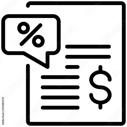 Tax payment icon for accounting and finance business, website, application, printing, document, poster design, etc