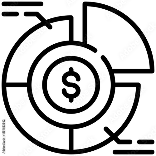 Analysis icon for accounting and finance business, website, application, printing, document, poster design, etc