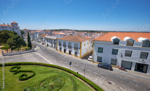 View from the Diana garden to the Menino Jesus Street. Evora. Portugal