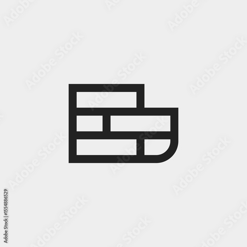 Letter B Bricks Logo