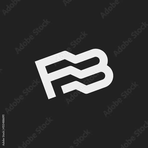 Letter B Flag Logo