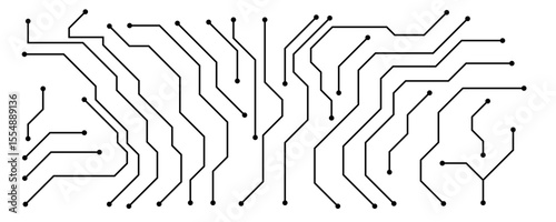 Abstract white gray digital technology futuristic circuit board background design. Technology dots lines connect network background.