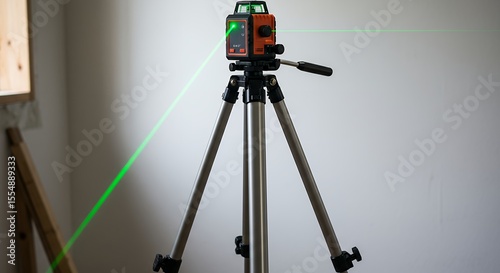Laser level on tripod indoor photo