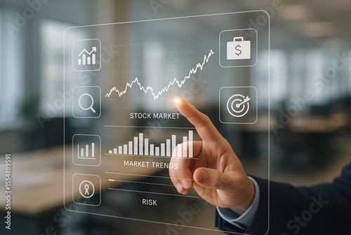 Stock market trends analysis risk management investment finance technology data