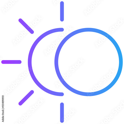 Solar eclipse for weather, website, application, printing, document, poster design, etc