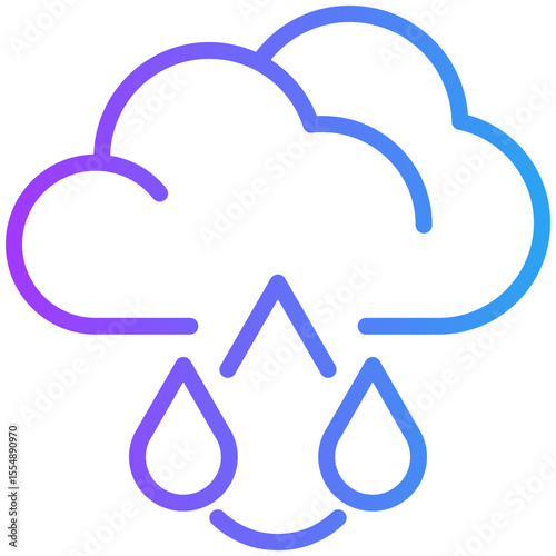 Pour rain for weather, website, application, printing, document, poster design, etc