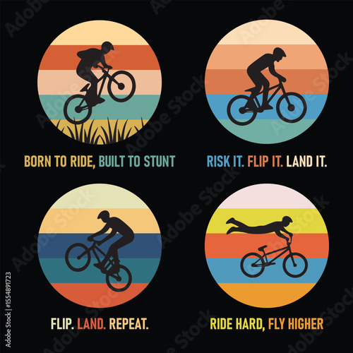 cyclist stunt t-shirt design