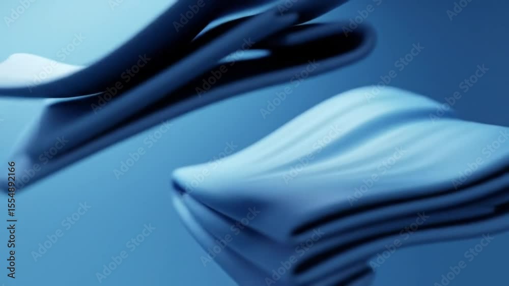 Smooth Blue Abstract Fluid Motion Background