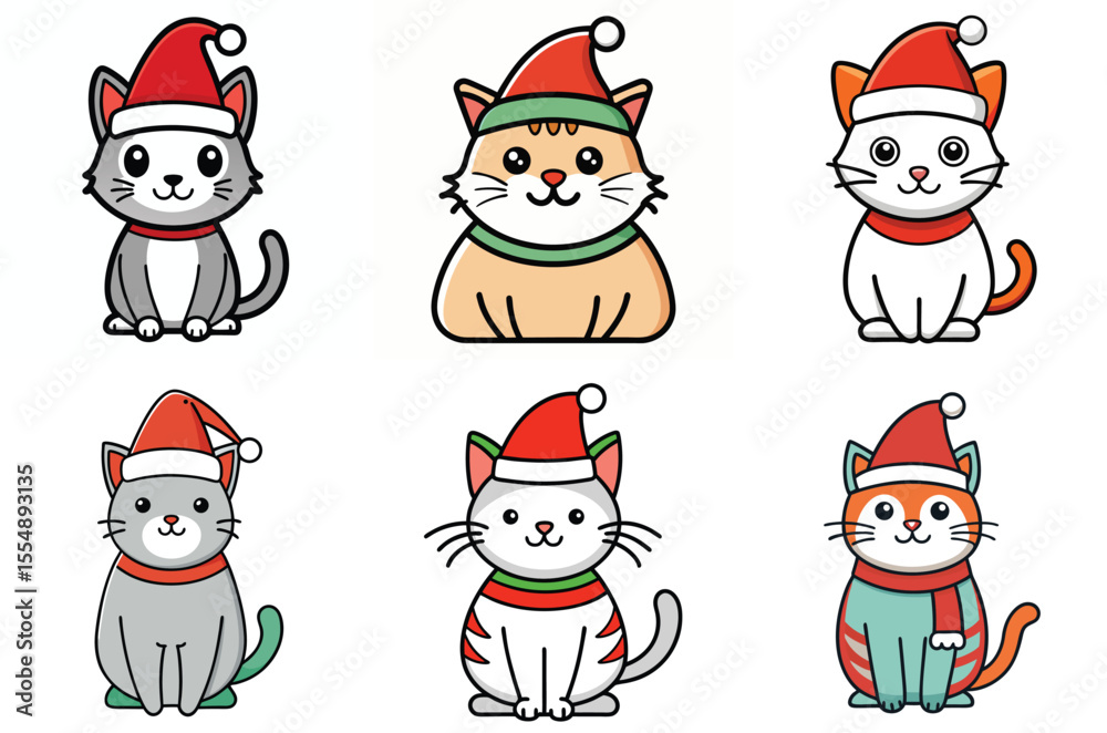 set of funny santa claus set of funny santa claus