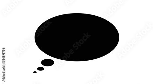 Minimalist vector illustration of a thought bubble for creative design
