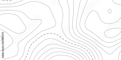 White wave paper curved reliefs abstract background, Abstract topographic contours map background, Topography map background. Vector geographic contour map
