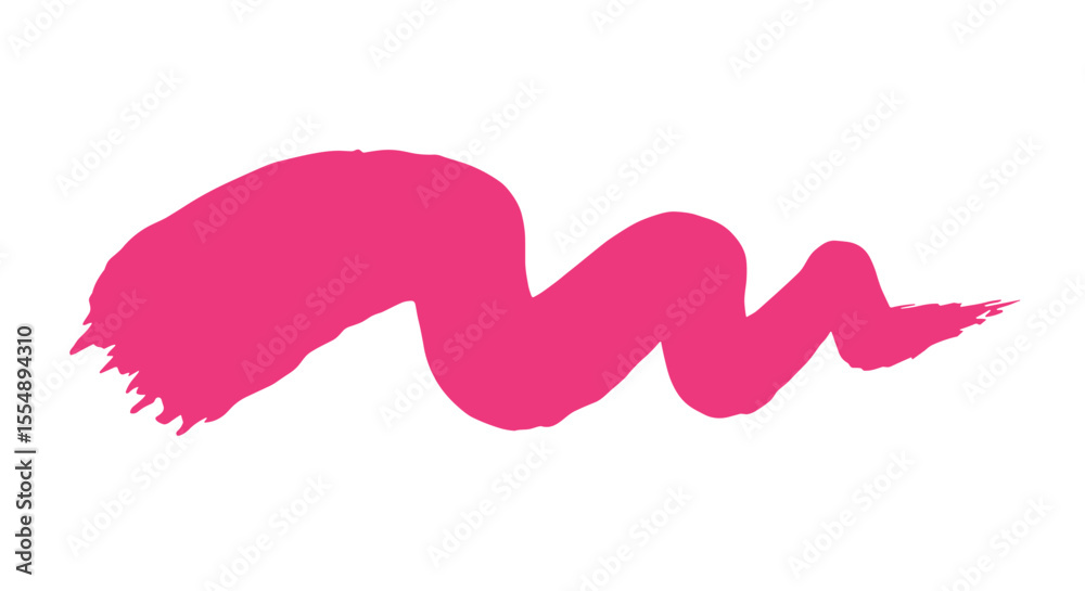 Fototapeta premium Abstract pink brush stroke vector illustration for modern graphic design