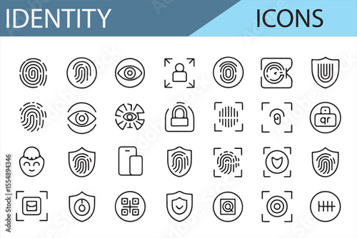 Identity and Security Protection Icons for Digital Platforms