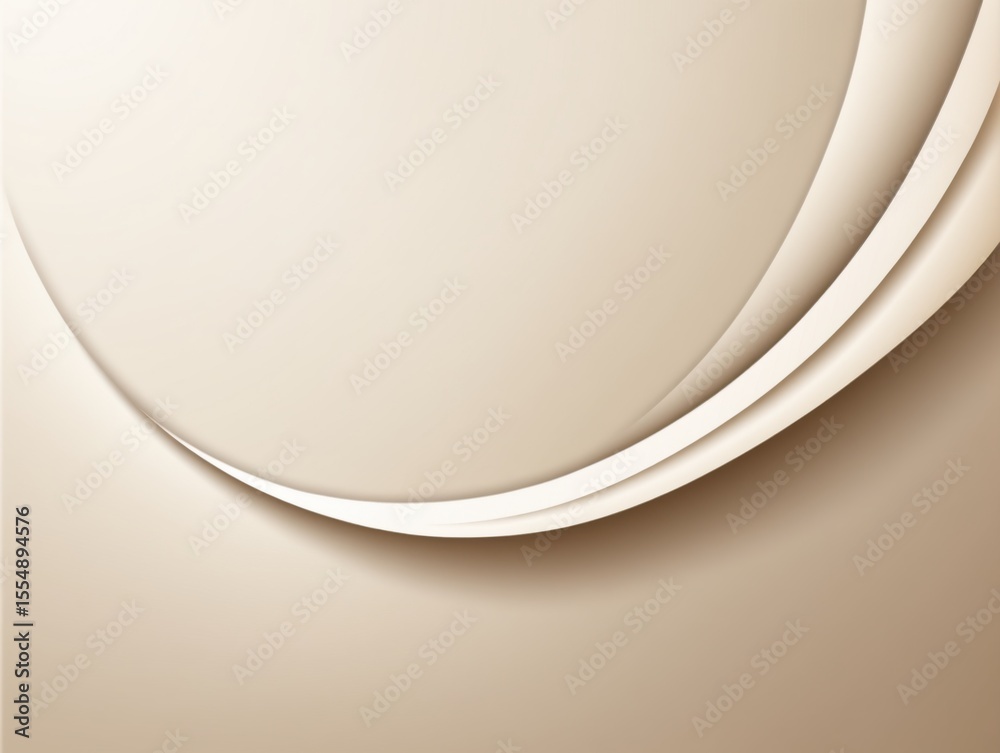 Obraz premium Abstract Beige Curvilinear Wallpaper with Gradient Soft Lighting for PC