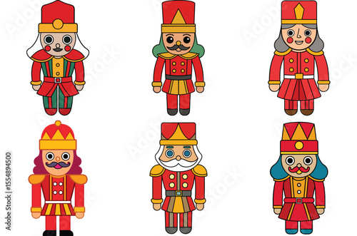 set of funny cartoon characters