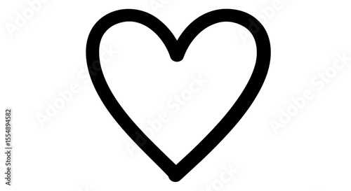 Minimalist heart symbol vector illustration for love and romance designs