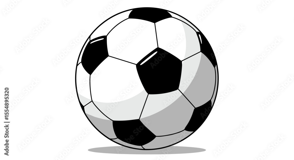 Fototapeta premium Classic soccer ball vector illustration for sports design projects
