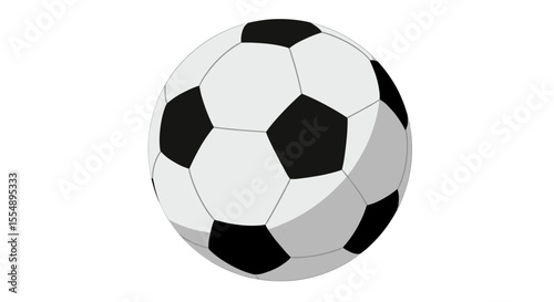 Classic soccer ball vector illustration for sports design in flat style