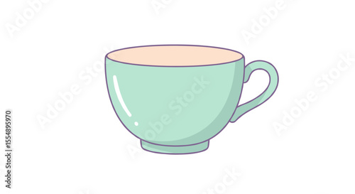 Minimalist coffee cup vector illustration for kitchen decor