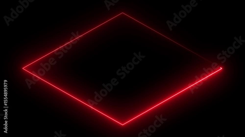 Abstract Neon Line Loading Frame Animation. abstract beautiful loading illustration background. Neon glowing rectangular frame background motion graphic. social media video frame 4k animation.