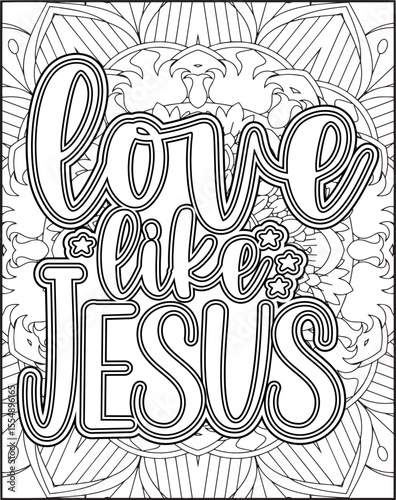 Bible Verse Coloring Page for Adults. Bible Verse Mandala Coloring Page