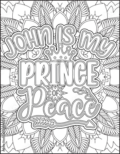 Bible Verse Coloring Page for Adults. Bible Verse Mandala Coloring Page