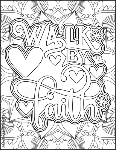 Bible Verse Coloring Page for Adults. Bible Verse Mandala Coloring Page
