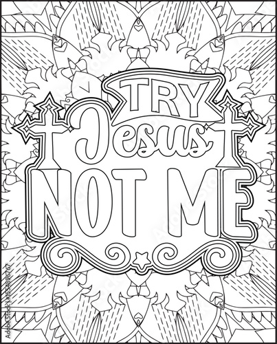 Bible Verse Coloring Page for Adults. Bible Verse Mandala Coloring Page