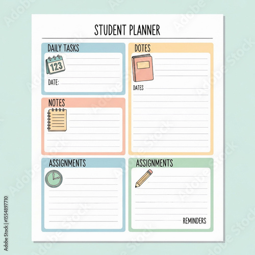 Student Planner Layout