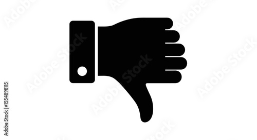 Thumbs down symbol vector illustration in minimalist style for posters