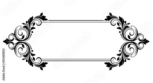 Ornamental floral frame vector illustration for elegant design