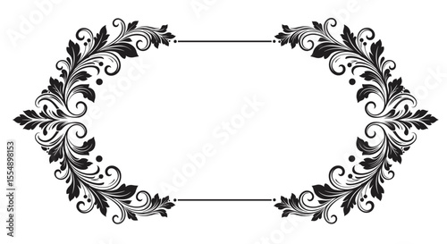 Vintage decorative frame vector illustration for elegant design