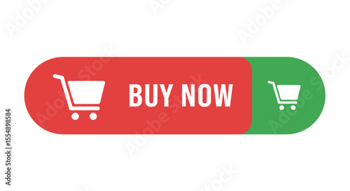 Minimalist online shopping button vector illustration for digital design