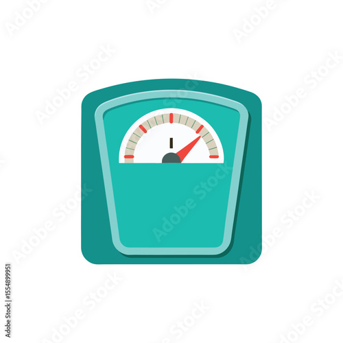 Bathroom Scale Vector Illustration on White Background