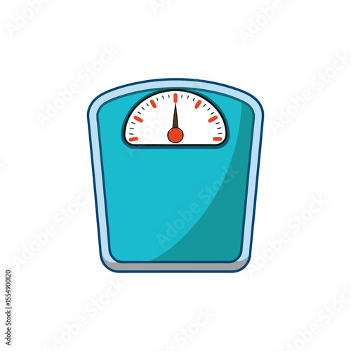 Bathroom Scale Vector Illustration on White Background
