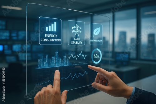 Energy consumption grid stability sustainability technology interface display data