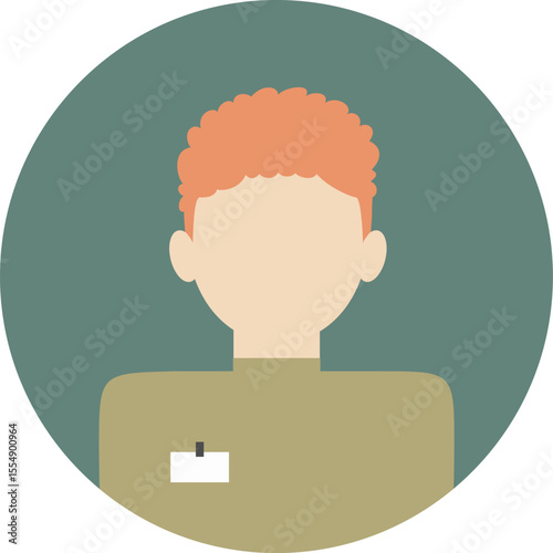User profile icon. Faceless man image for websites, social media, group chats etc.
