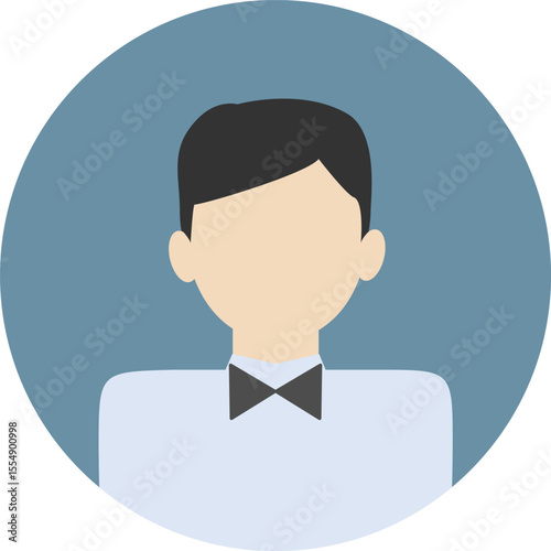 Anonymous profile picture of man. User icon for social media, blogs, forums, or online work.