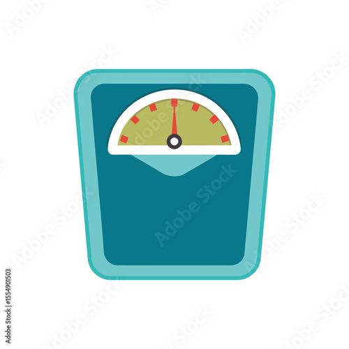 Bathroom Scale Vector Illustration on White Background