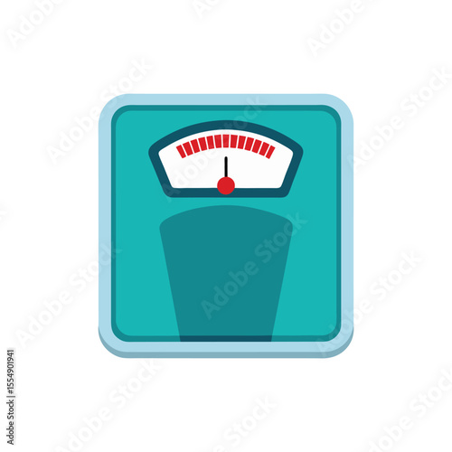 Bathroom Scale Vector Illustration on White Background