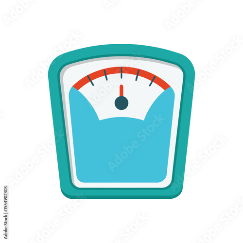 Bathroom Scale Vector Illustration on White Background