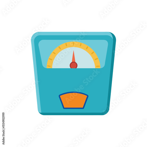 Bathroom Scale Vector Illustration on White Background