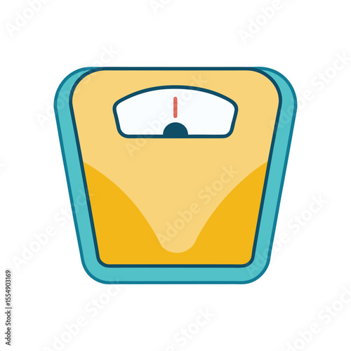 Bathroom Scale Vector Illustration on White Background