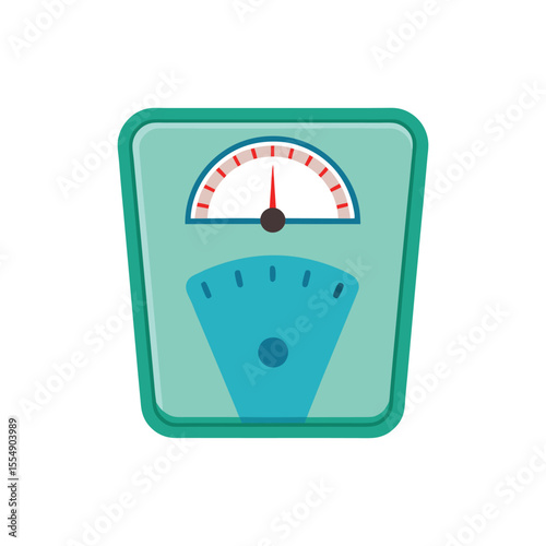 Bathroom Scale Vector Illustration on White Background