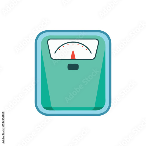 Bathroom Scale Vector Illustration on White Background