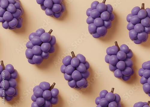 Purple Grape Clusters Illustration