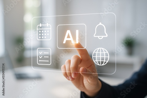 Ai artificial intelligence technology automation digital interface touch screen