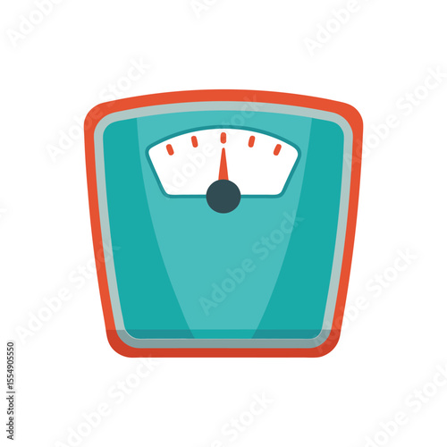 Bathroom Scale Vector Illustration on White Background